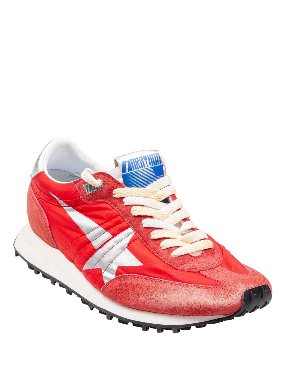 Golden Goose Golden goose red nylon and suede running sneakers Rood
