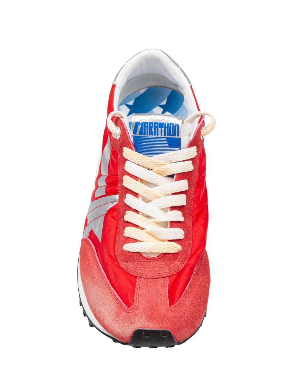 Golden Goose Golden goose red nylon and suede running sneakers Rood