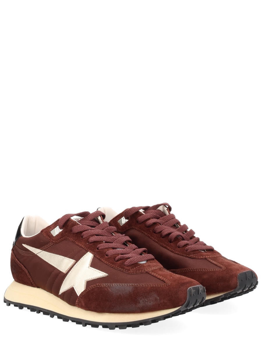 Golden Goose Marathon Suede Deep Reddish Sneakers Zwart