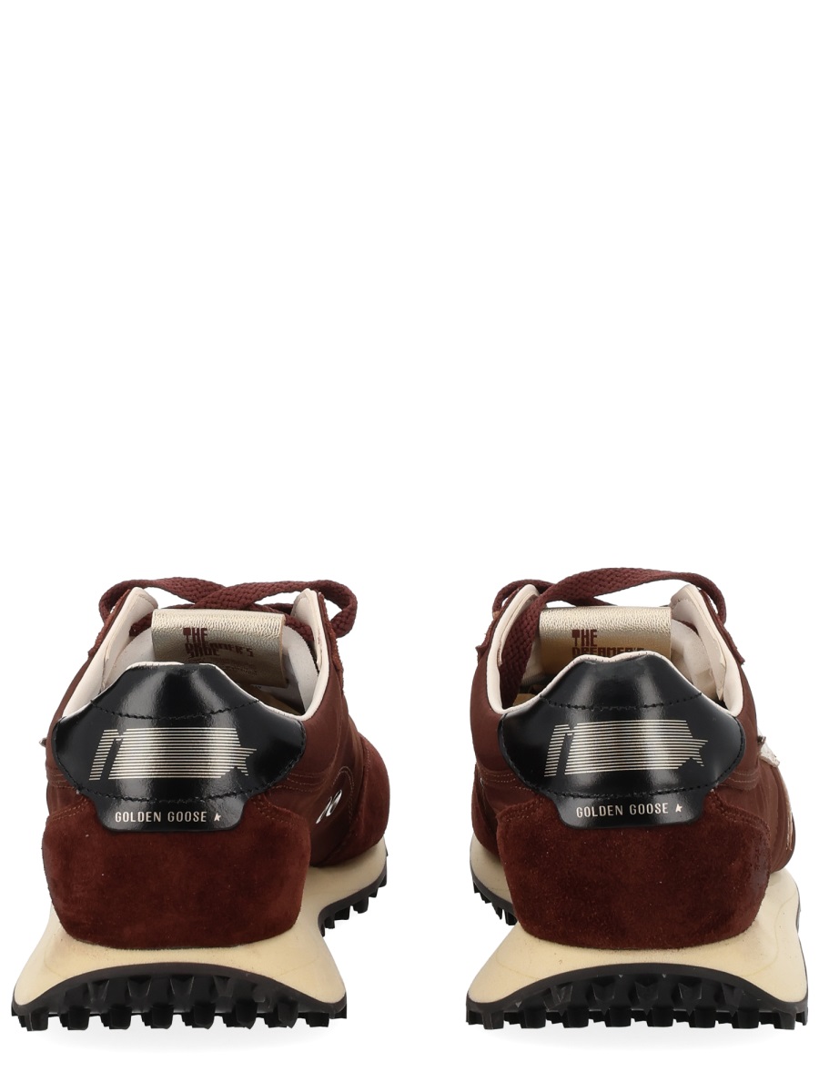 Golden Goose Marathon Suede Deep Reddish Sneakers Zwart