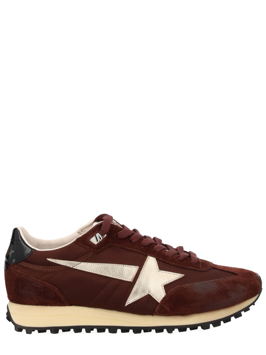 Golden Goose Marathon Suede Deep Reddish Sneakers Zwart