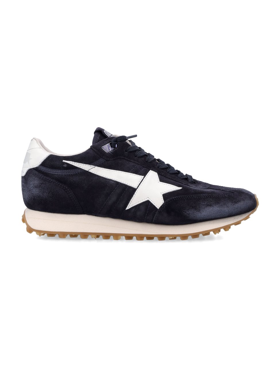 Golden Goose Blue Suede Marathon Sneakers Zwart