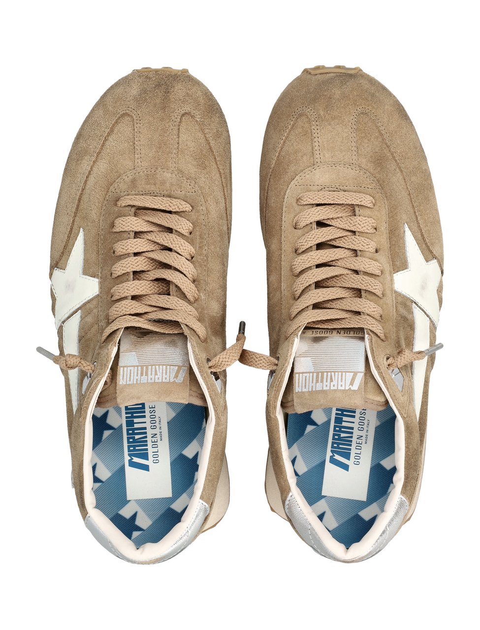 Golden Goose Tobacco Suede Marathon Sneakers Bruin