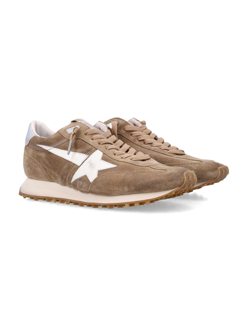 Golden Goose Tobacco Suede Marathon Sneakers Bruin