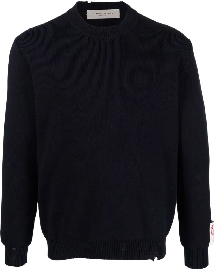 Golden Goose Golden Regular Knit Crew Blauw