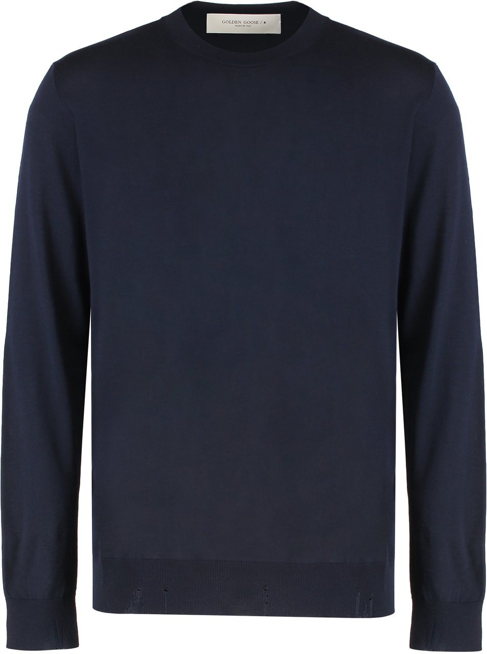 Golden Goose Deen crew-neck wool sweater Navy