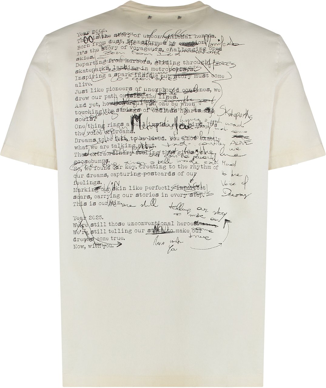 Golden Goose T-shirt crew neck in cotton Wit