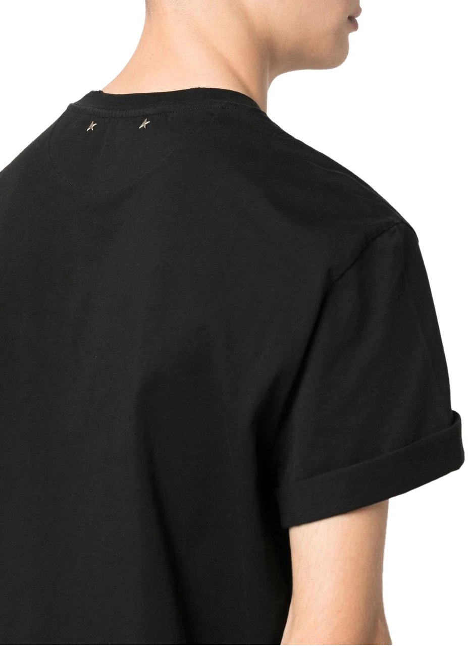 Golden Goose golden ms regular t-shirt black Zwart