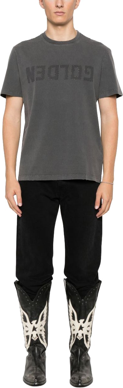 Golden Goose T-Shirts And Polos Grigio Scuro Donkergrijs