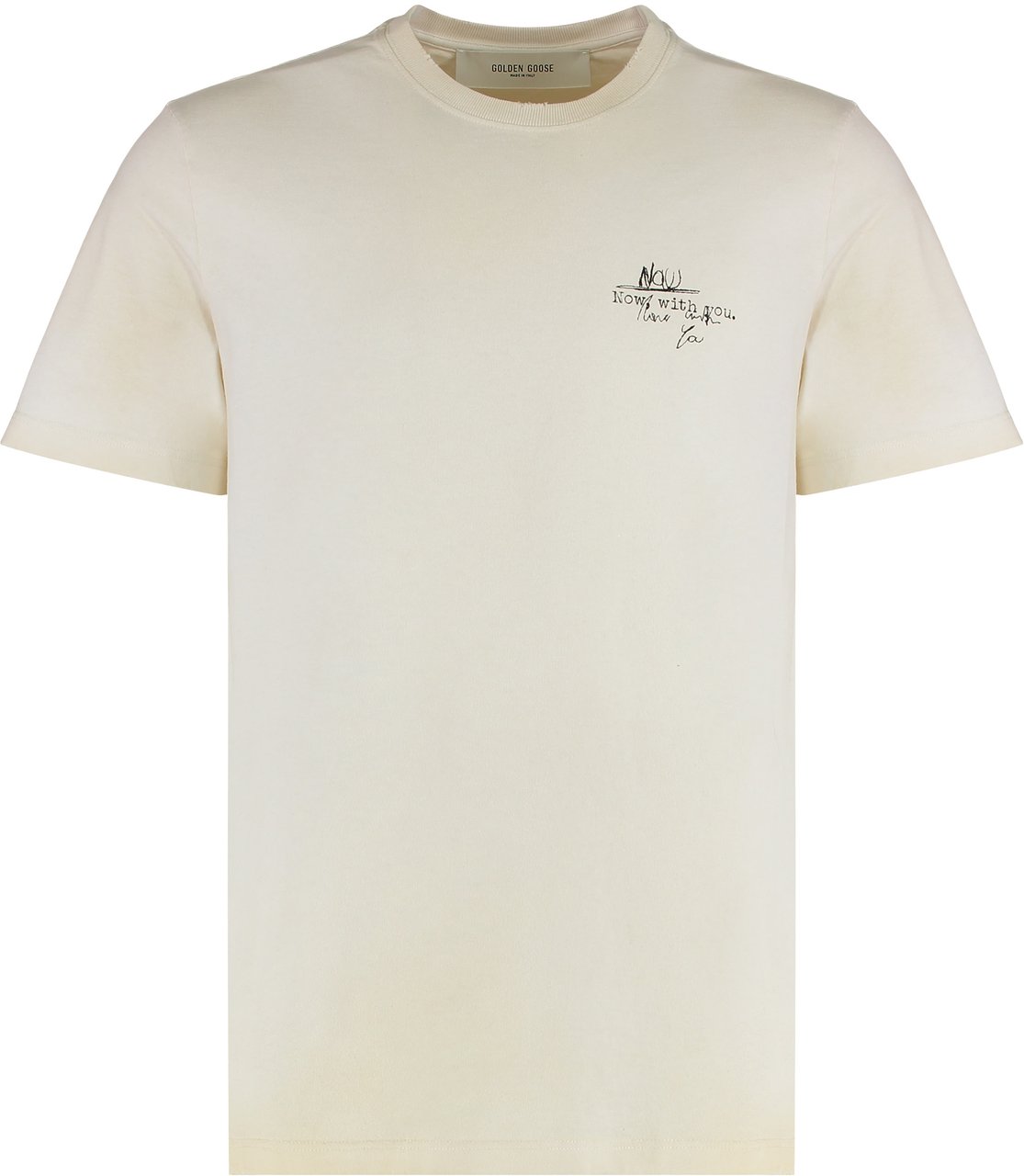 Golden Goose T-shirt crew neck in cotton Wit