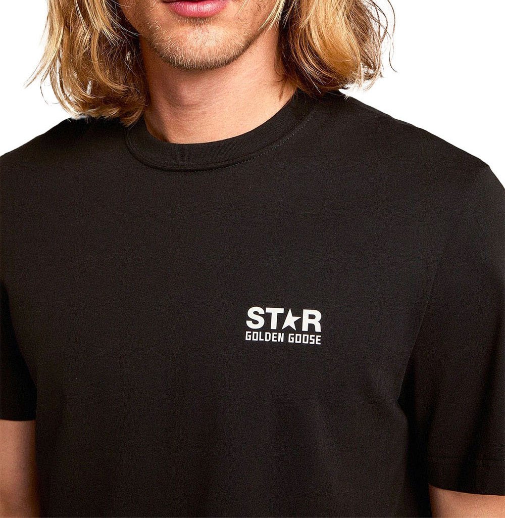 Golden Goose t shirt golden goose etoile coton noir Zwart