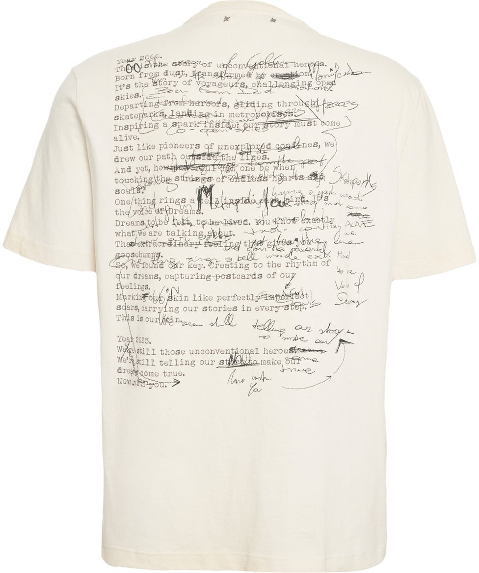 Golden Goose T-shirt with print Wit