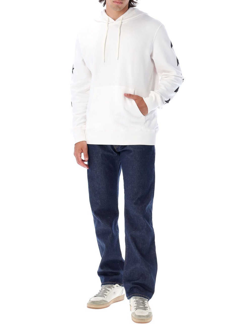 Golden Goose Star/ M'S Regular Hoodie Alighiero/ Mult Wit
