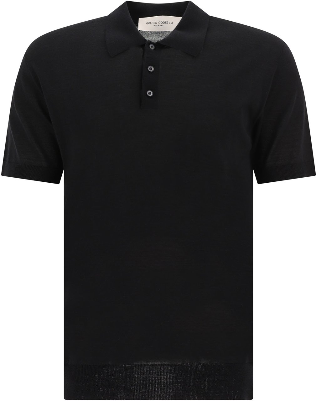 Golden Goose Merino wool polo shirt Zwart