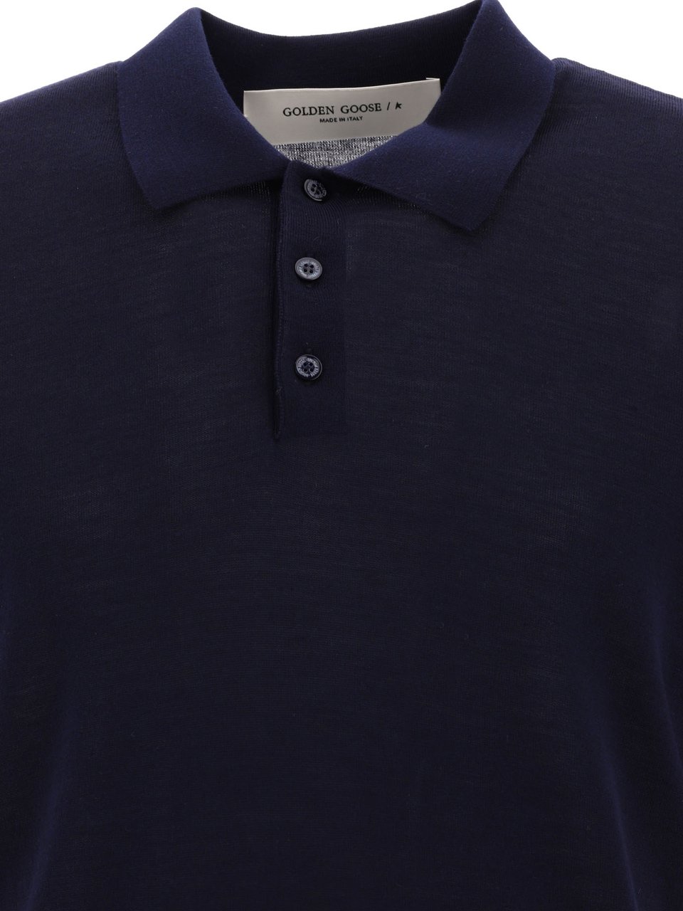 Golden Goose Merino wool polo shirt Zwart