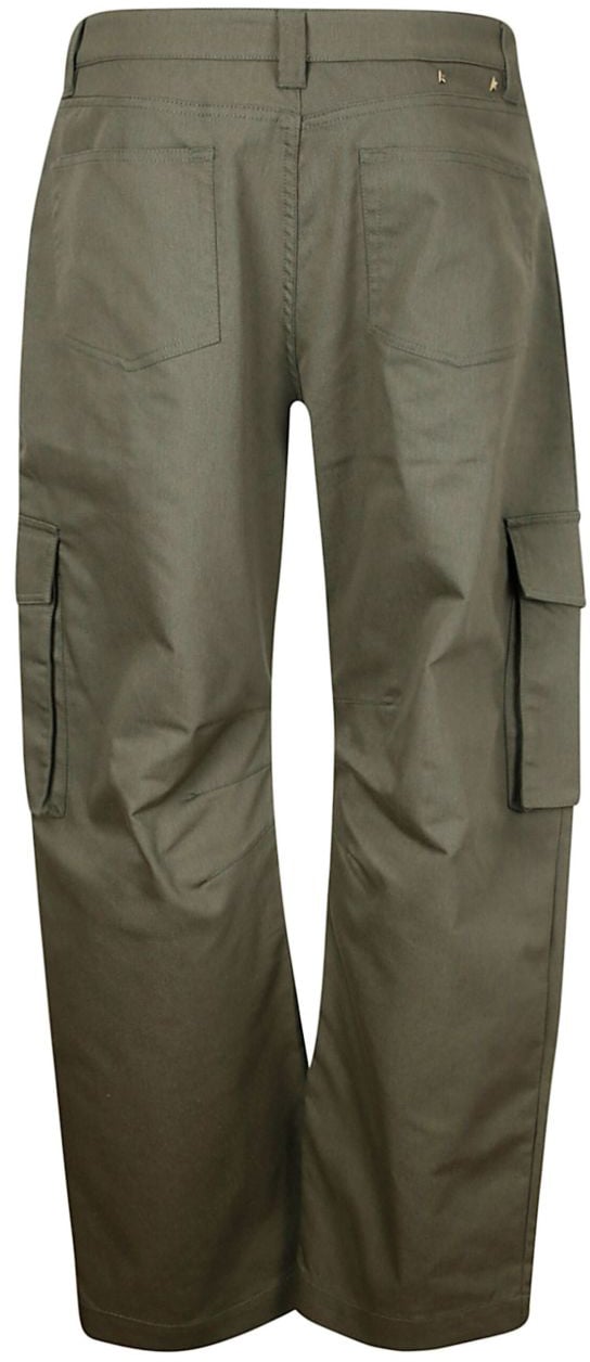 Golden Goose Trousers Verde Scuro Groen