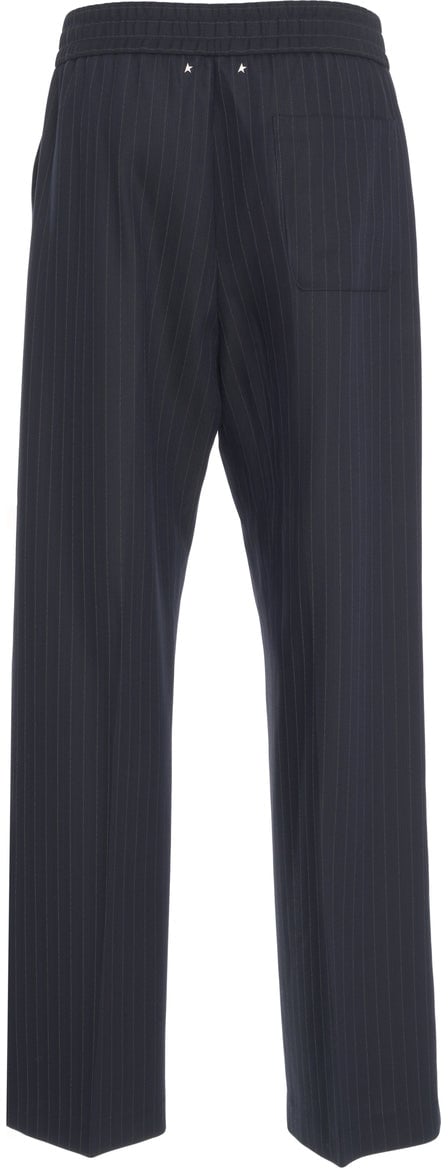 Golden Goose Trousers with pinstripes 'Lennon' Blauw