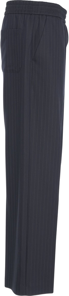 Golden Goose Trousers with pinstripes 'Lennon' Blauw