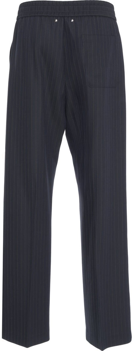 Golden Goose Trousers with pinstripes 'Lennon' Blauw