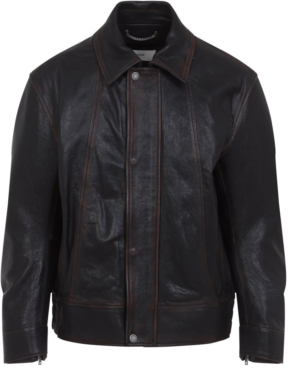 Golden Goose Golden Goose Prince Nappa Leather Bomber Jacket Divers