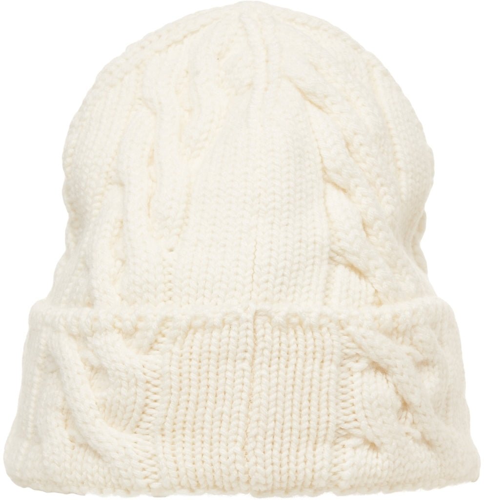 Golden Goose Beanie with cable knit pattern 'Dee' Wit