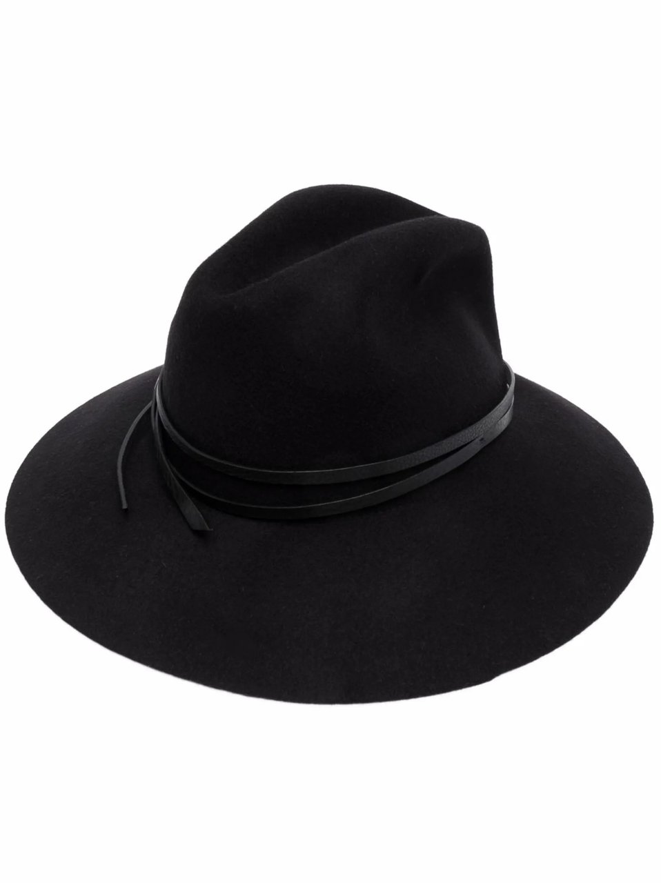 Golden Goose Classic Black Fedora Hat with Leather Band Zwart