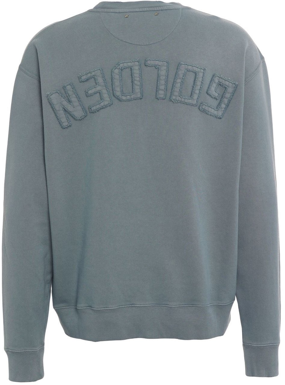 Golden Goose Cotton sweatshirt 'Boxi' Blauw
