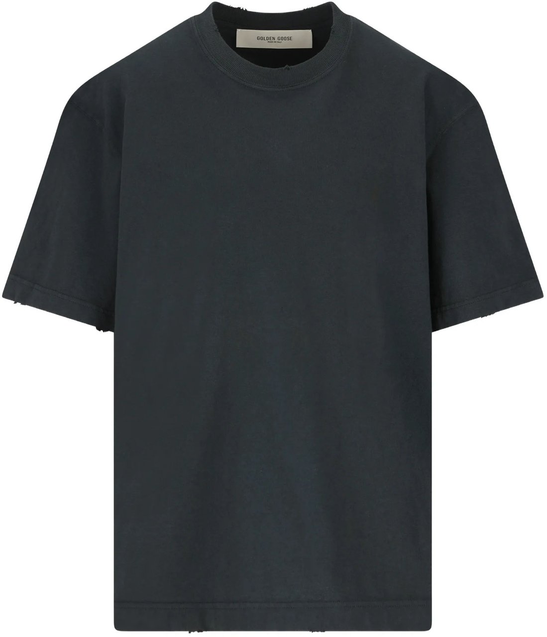 Golden Goose T-Shirts And Polos Washed Black Donkergrijs