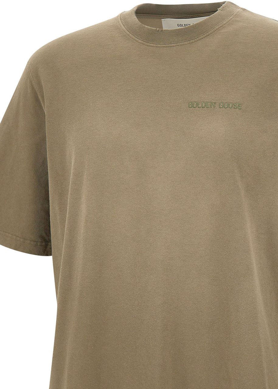 Golden Goose T-Shirts And Polos Green Donkergroen