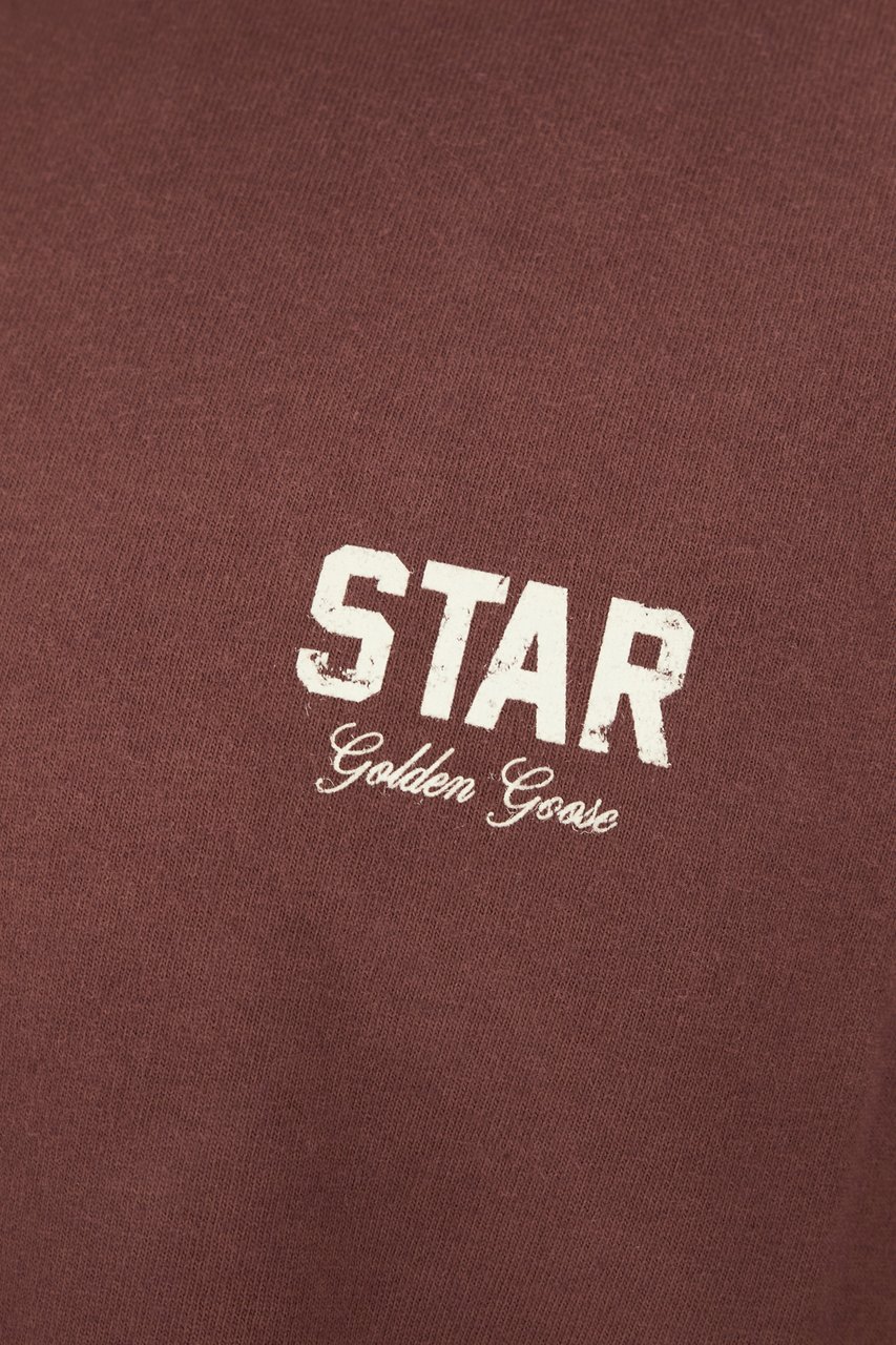 Golden Goose Wine-colored cotton T-shirt Rood