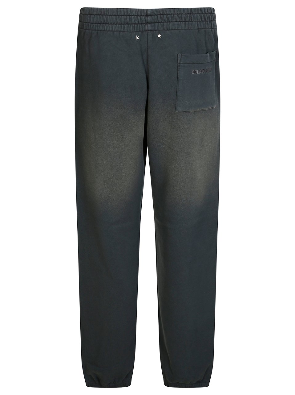Golden Goose Relaxed Gradient Black Sweatpants with Elastic Waistband Zwart