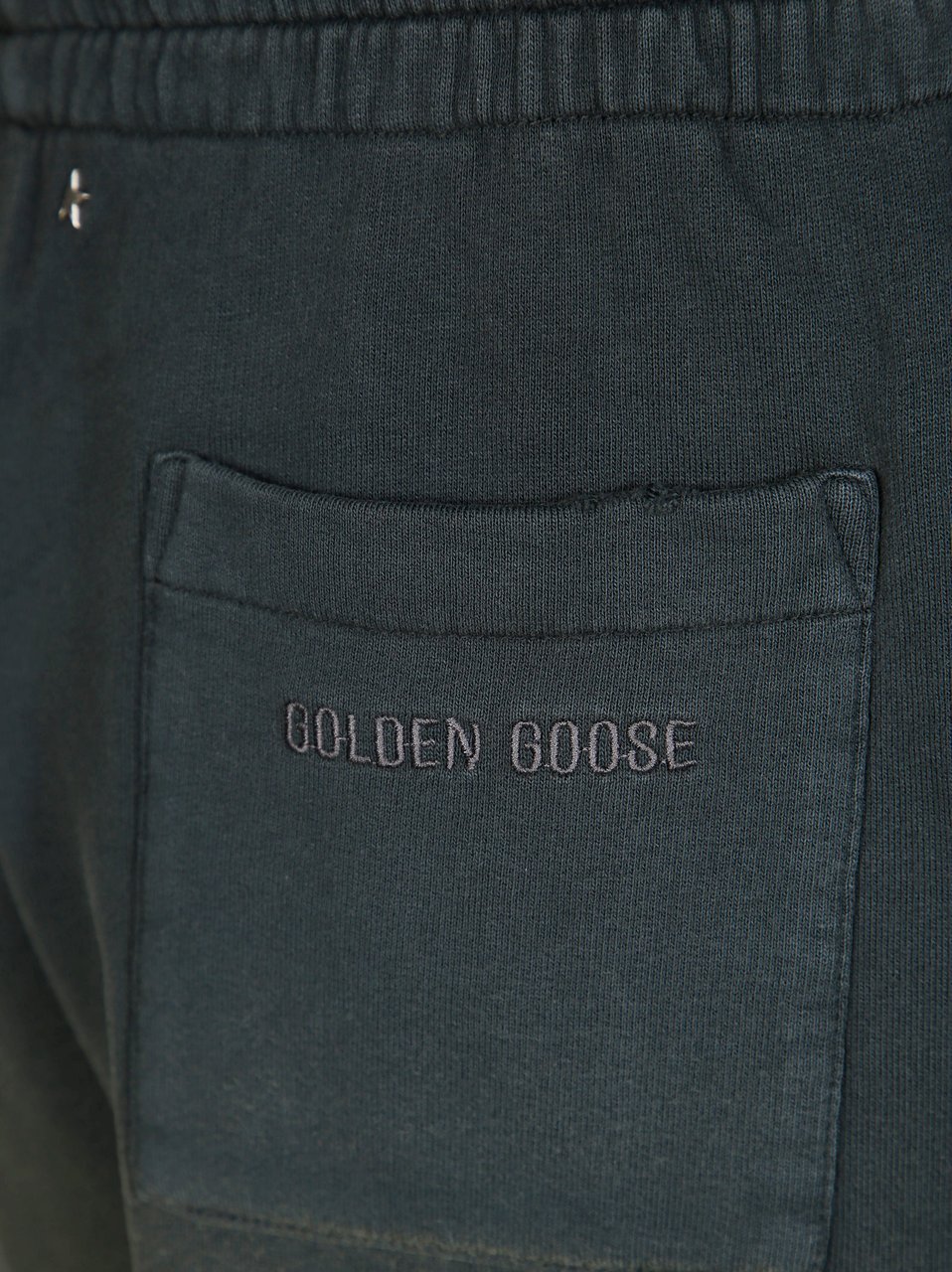 Golden Goose Relaxed Gradient Black Sweatpants with Elastic Waistband Zwart