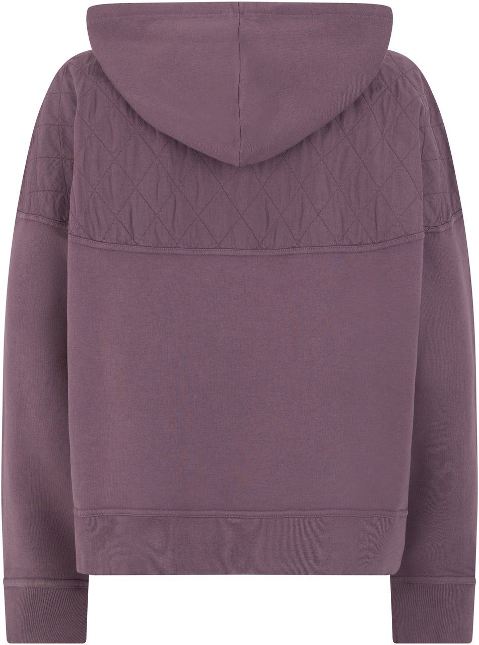 Golden Goose Hoodie with half zip in cotton Paars