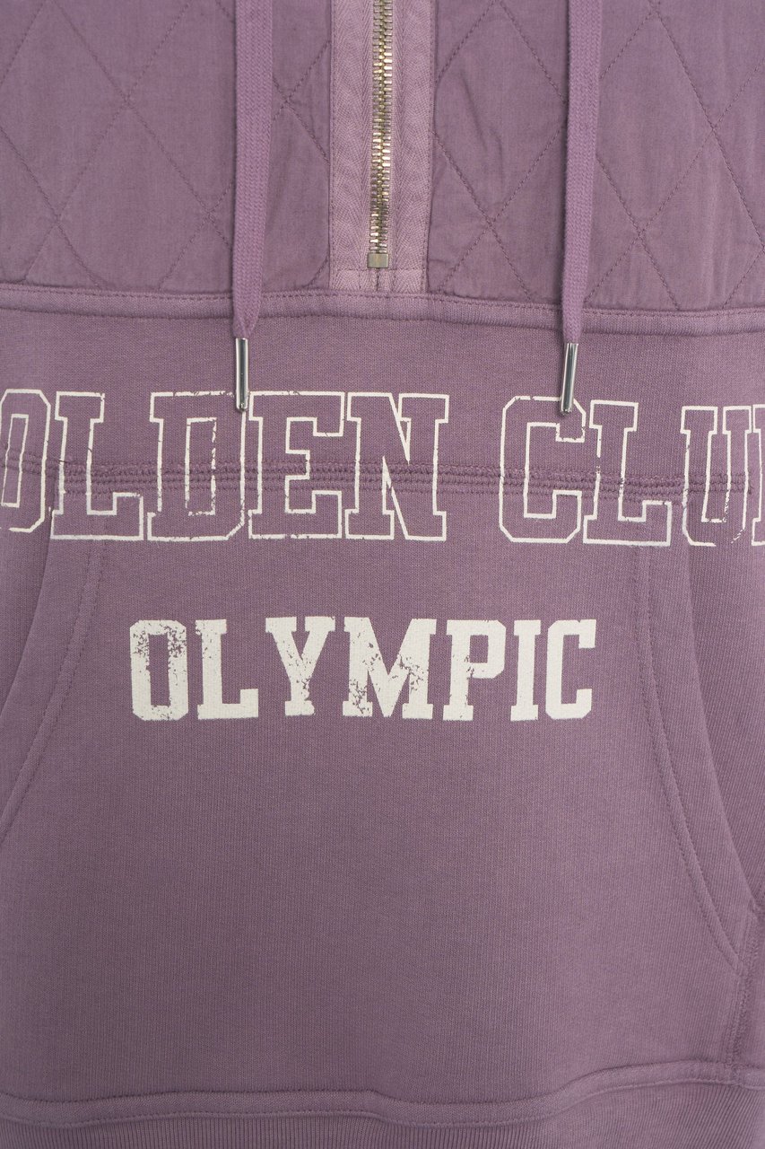 Golden Goose Hoodie with quilted detail Paars