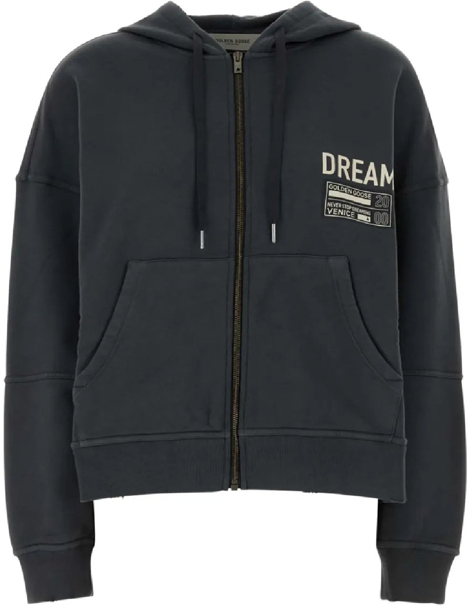 Golden Goose Journey Zip Up Hoodie Grijs