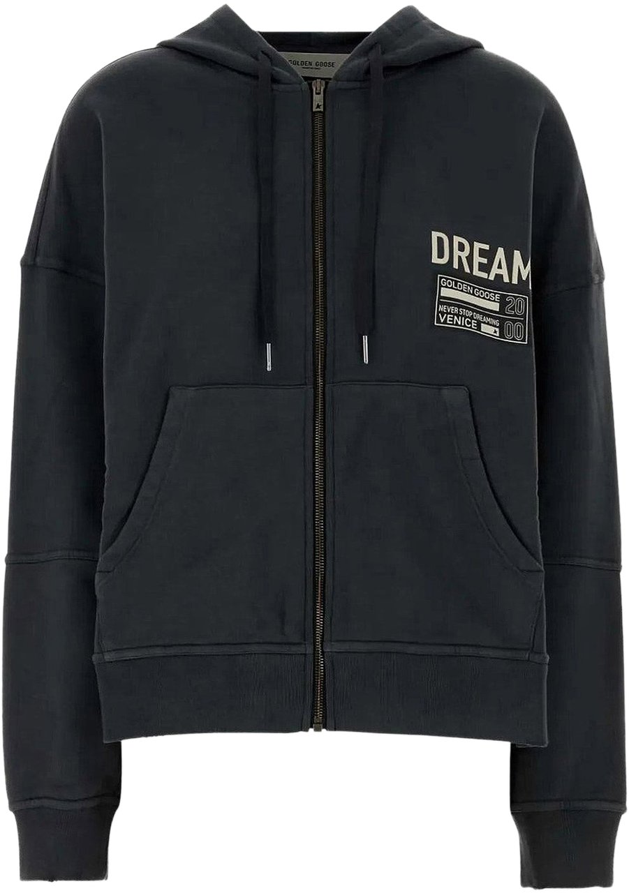 Golden Goose Journey Unisex Zip Up Hoodie Grijs