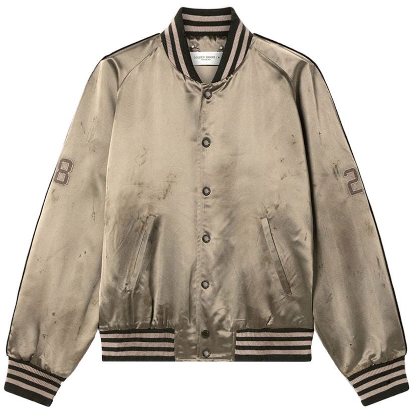 Golden Goose Coats Green Beige