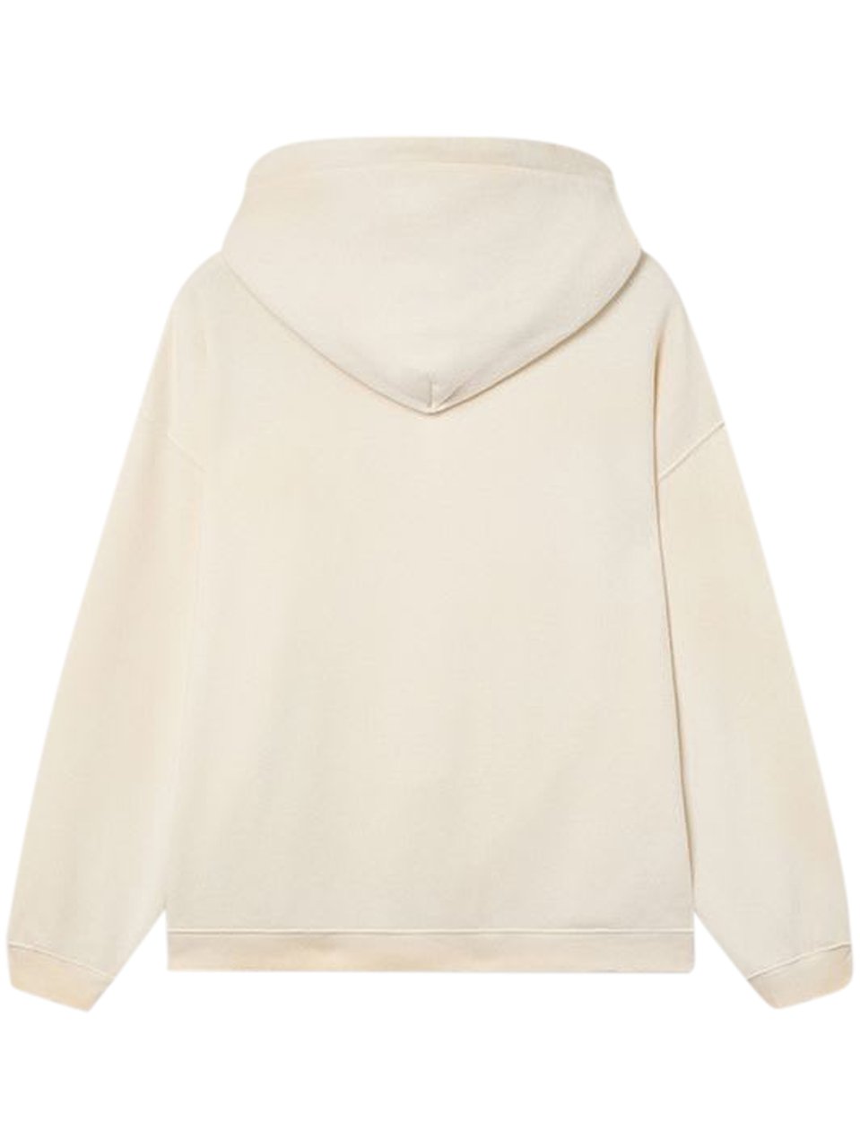 Golden Goose Cream Relaxed-Fit Hoodie with Drawstring and Ribbed Details Neutraal