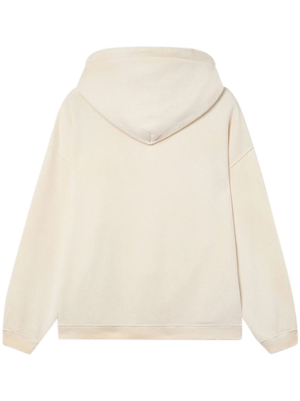 Golden Goose Cream Relaxed-Fit Hoodie with Drawstring and Ribbed Details Neutraal
