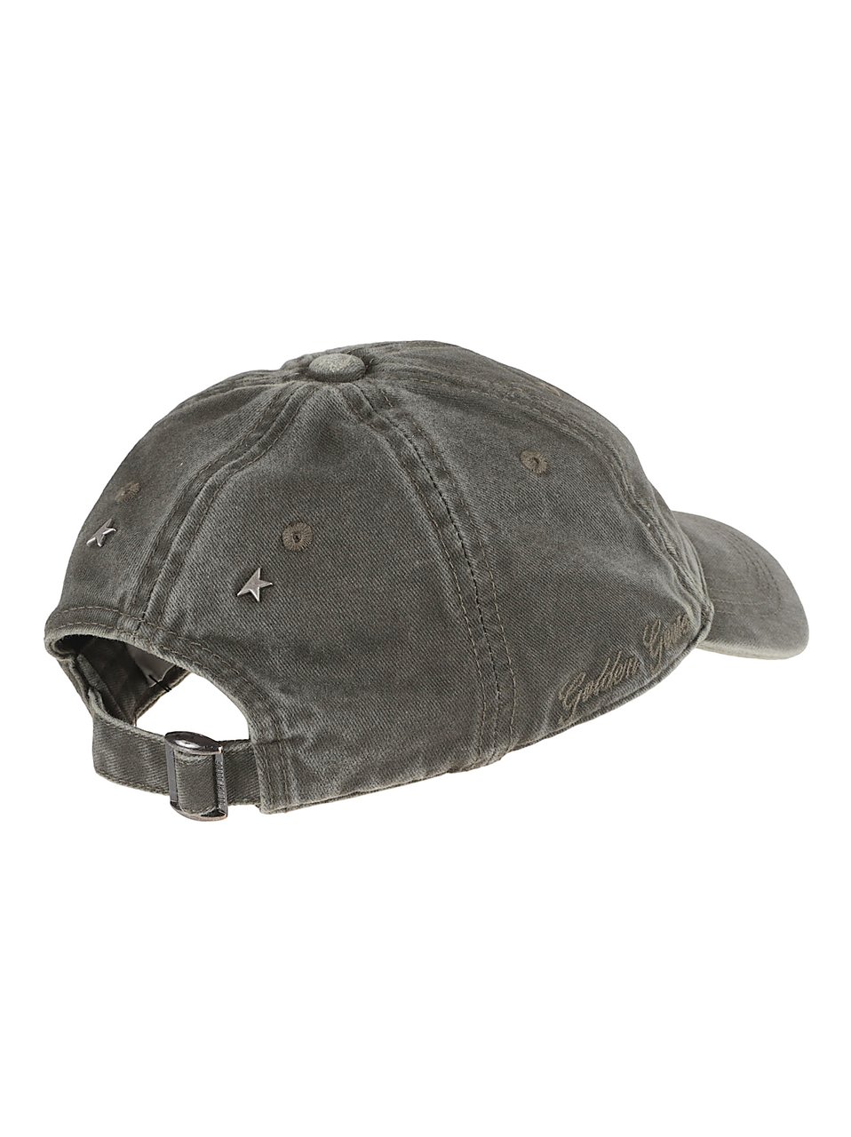 Golden Goose Vintage-Inspired Cotton Baseball Cap with Star Emblem Grijs
