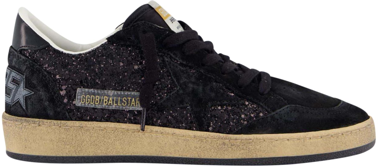Golden Goose Dames Ballstar Sneaker Zwart/Glitter Zwart