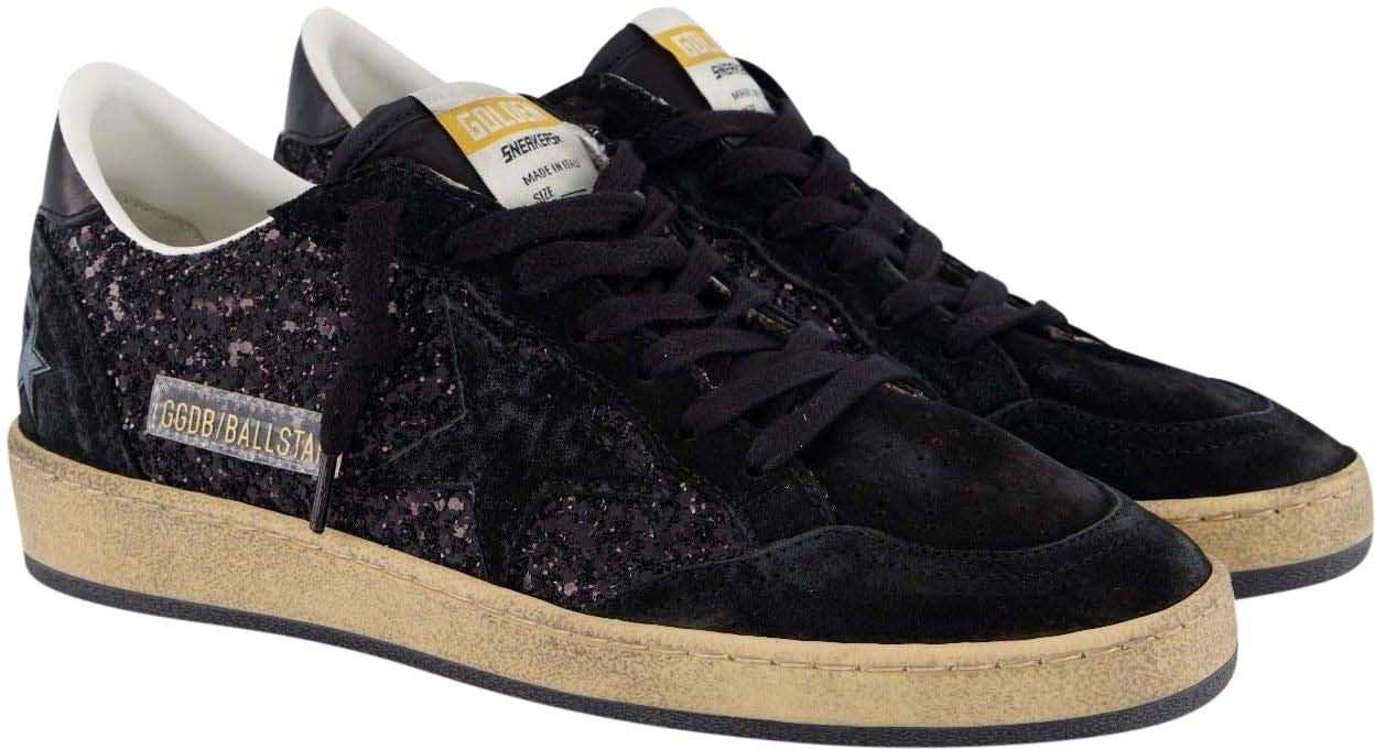 Golden Goose Dames Ballstar Sneaker Zwart/Glitter Zwart