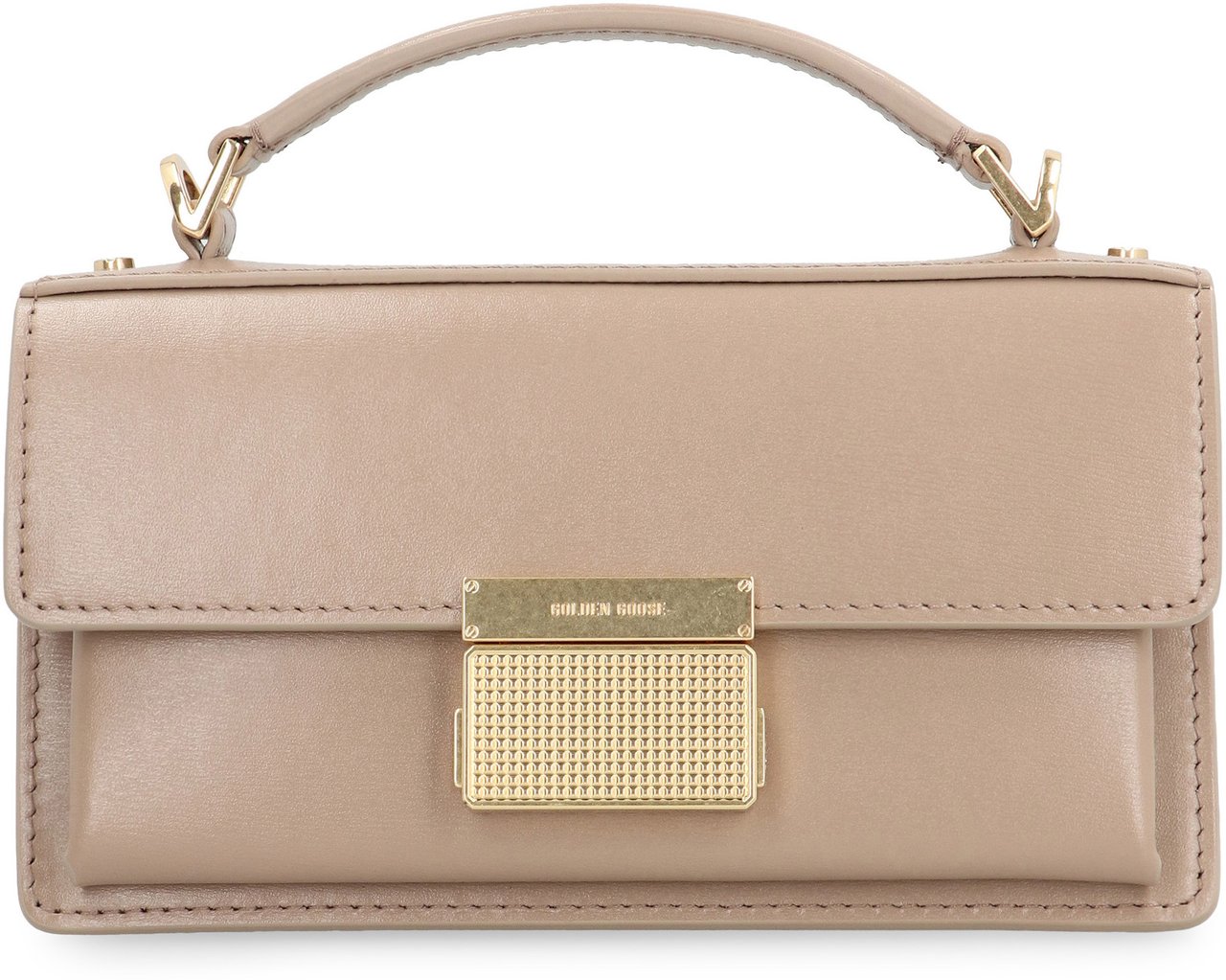 Golden Goose Venezia leather mini crossbody bag Beige