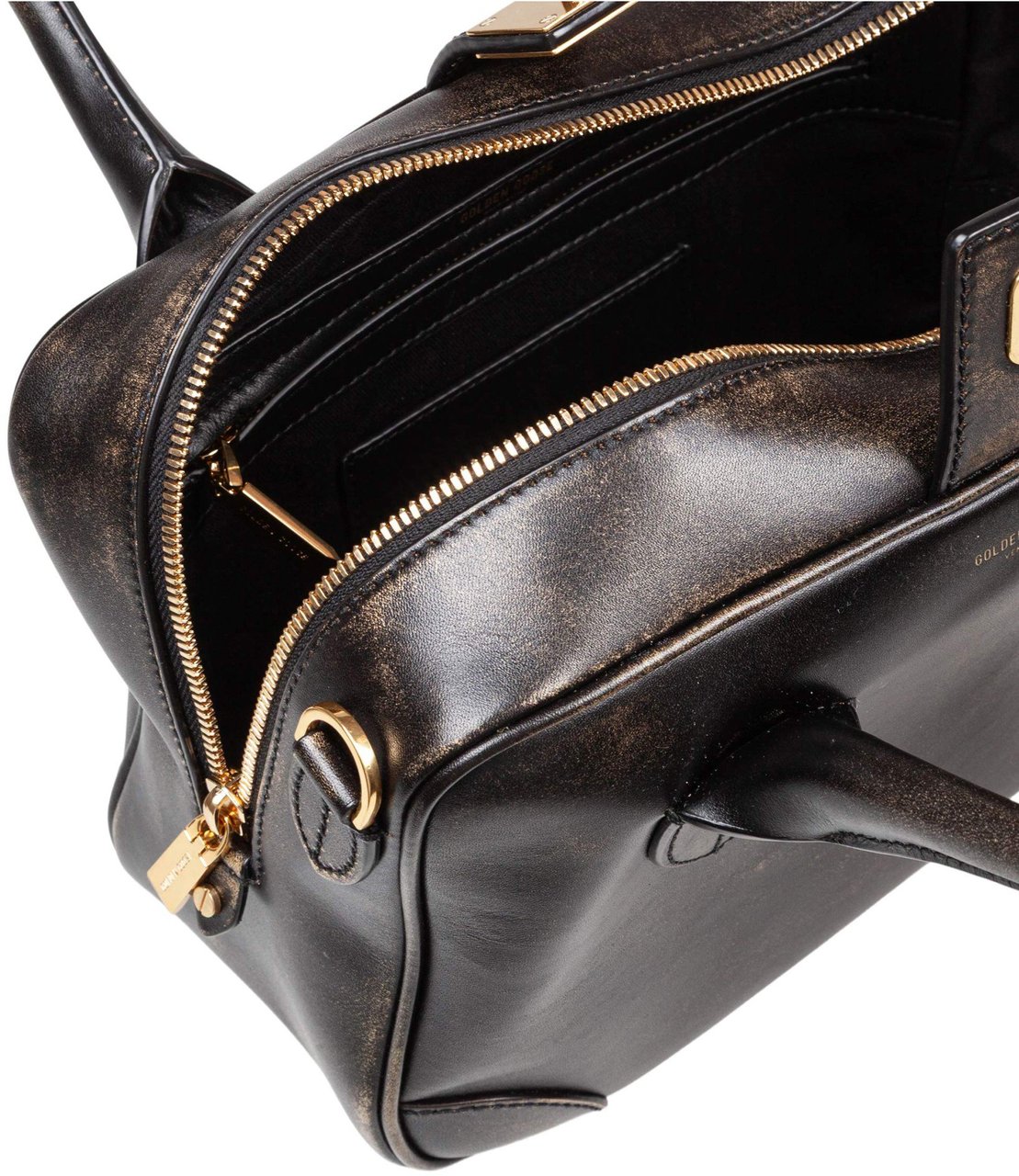 Golden Goose Golden goose borsa a mano vita bag in pelle vintage colore nero Zwart