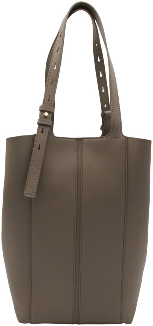 Golden Goose Structured Tote Bag With Metallic Studs Grijs