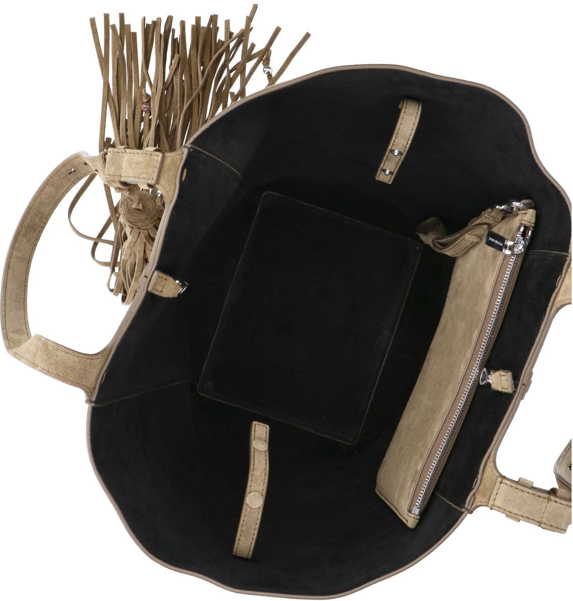 Golden Goose Brown 24/7 Fringed Calf Suede Tote Bruin