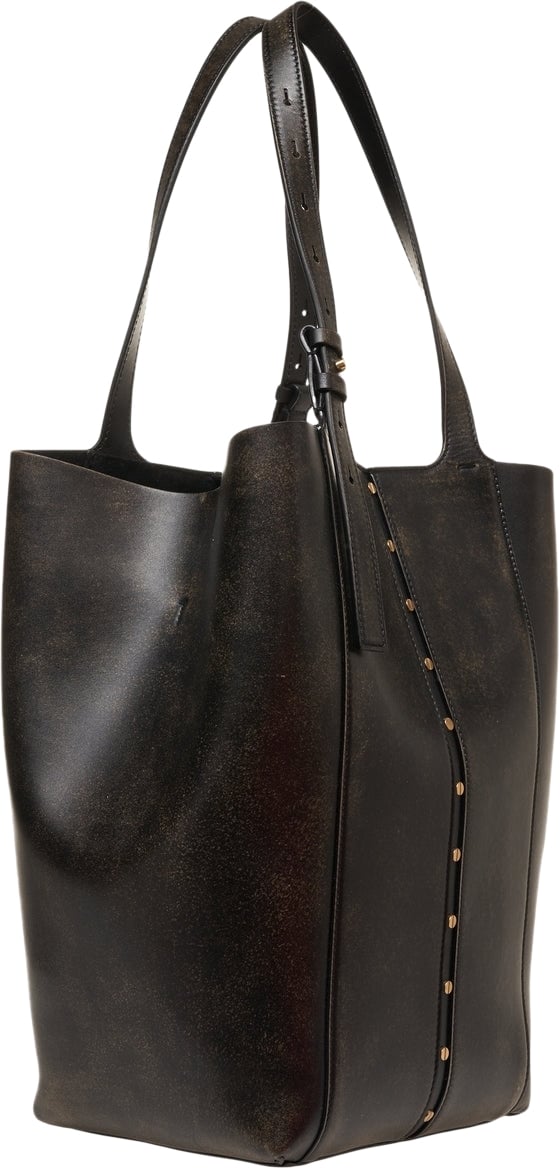 Golden Goose Leather shopper '24/7' Zwart