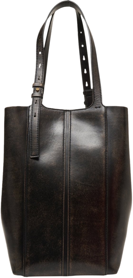 Golden Goose Leather shopper '24/7' Zwart