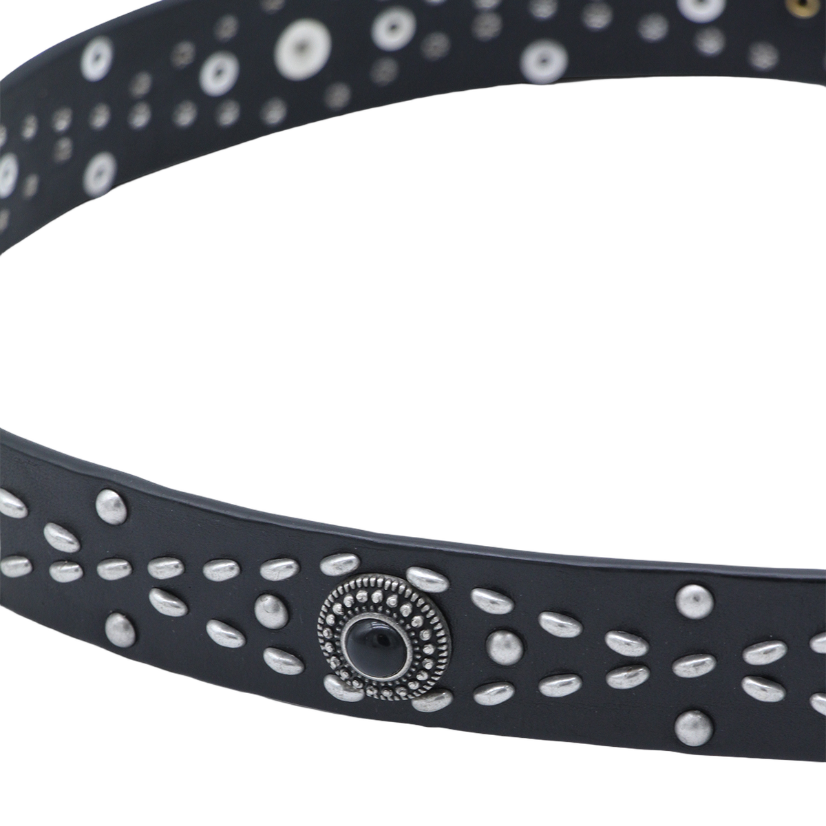 Golden Goose Intricate Studded Black Belt Zwart