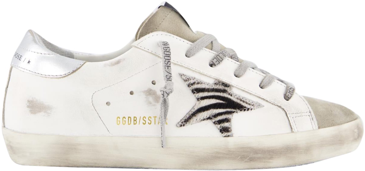 Golden Goose Dames Super-Star Sneaker Wit/Zebra Wit